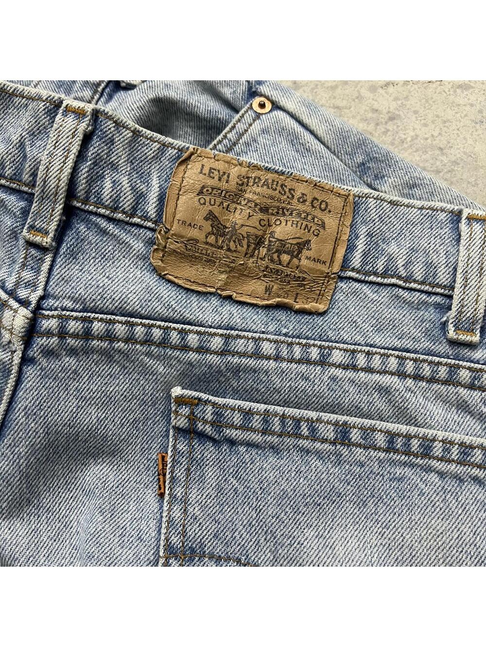 Vtg 80s Levi’s 505 Orange Tab Light Wash Jeans Sz. 36X32 (Fits 34X31.5) USA